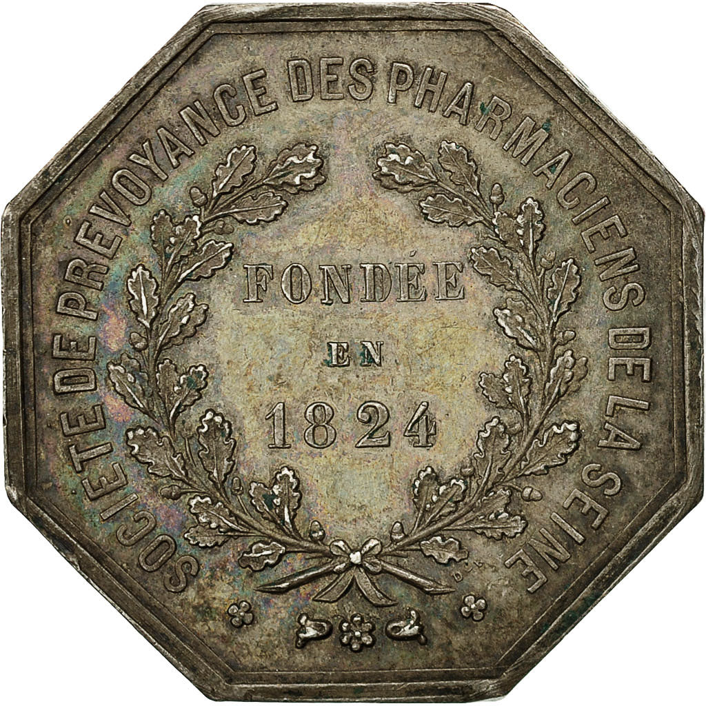 Francia, Jeton, Sociéte de Prévoyance des Pharmaciens de la Seine, 1853