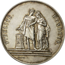 France, Medal, Mariage, Fidélité Bonheur, Petit, AU(55-58), Silver