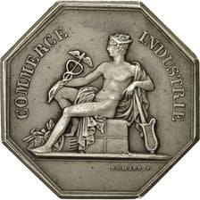France, Jeton, Bourse de Commerce de Valenciennes, Domard, AU(55-58), Silver