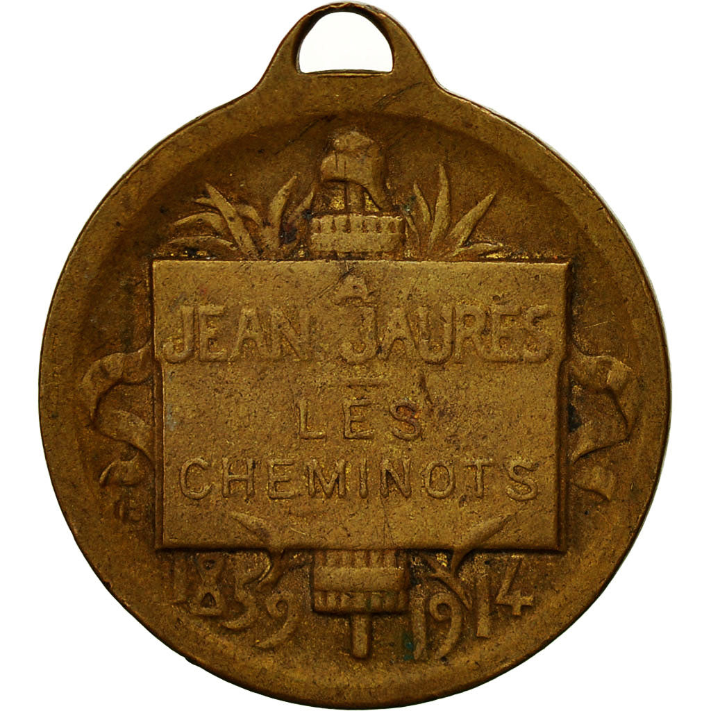 Frankreich, Medal, Jean Jaurès, Les Cheminots, SS+, Bronze