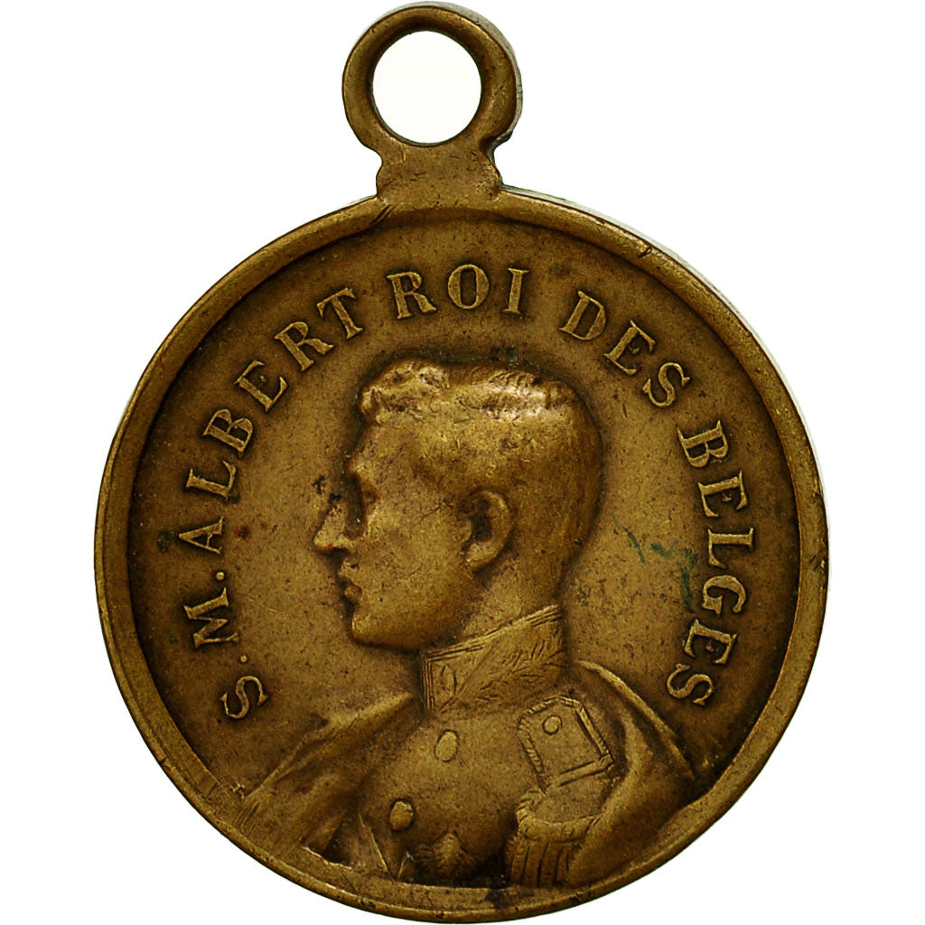 Belgium, Medal, Albert Ier de Belgique, 1914, AU(55-58), Bronze