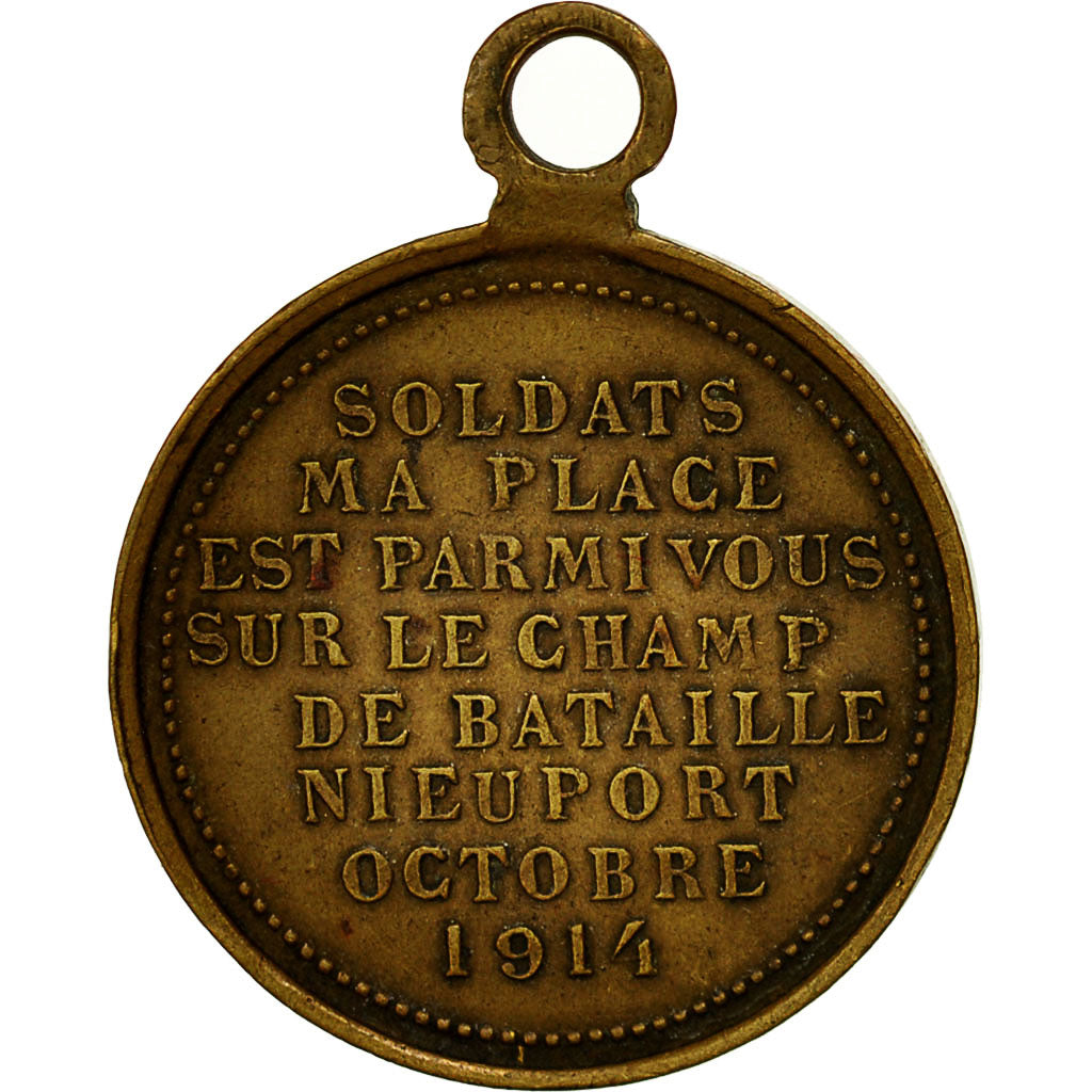 Belgium, Medal, Albert Ier de Belgique, 1914, AU(55-58), Bronze