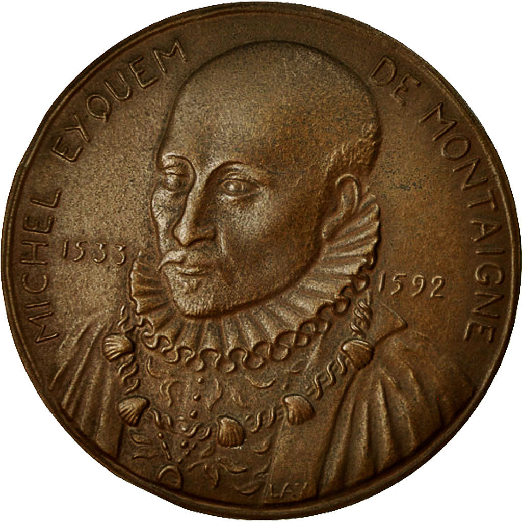 France, Medal, Michel Eyquem 1533/1592, 1969, Lay, MS(63), Bronze