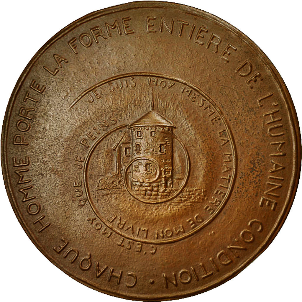 France, Medal, Michel Eyquem 1533/1592, 1969, Lay, MS(63), Bronze