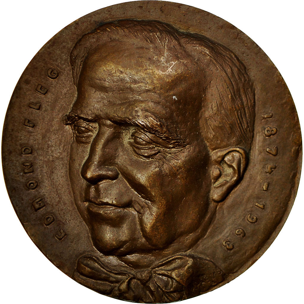 France, Medal, Edmond Fleg (1874-1963), 1968, S.Regis, MS(63), Bronze