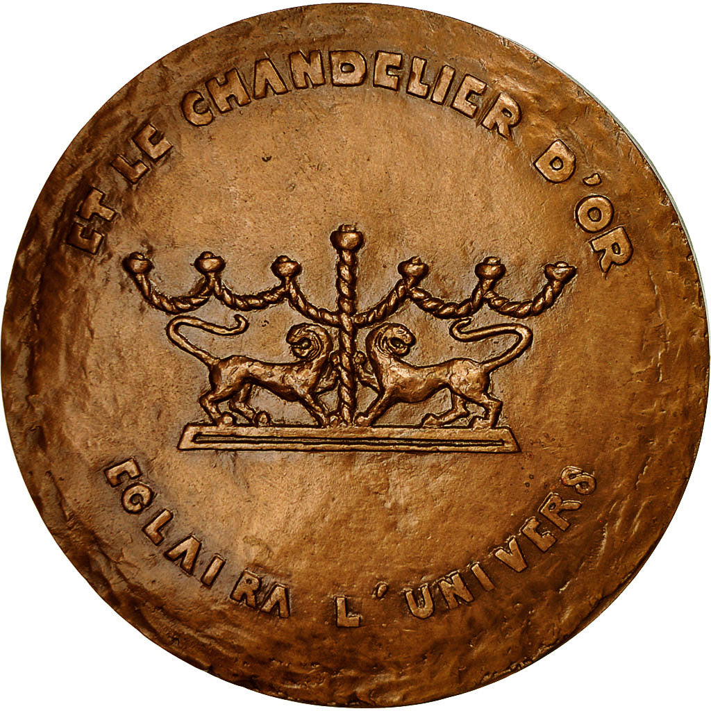 France, Medal, Edmond Fleg (1874-1963), 1968, S.Regis, MS(63), Bronze