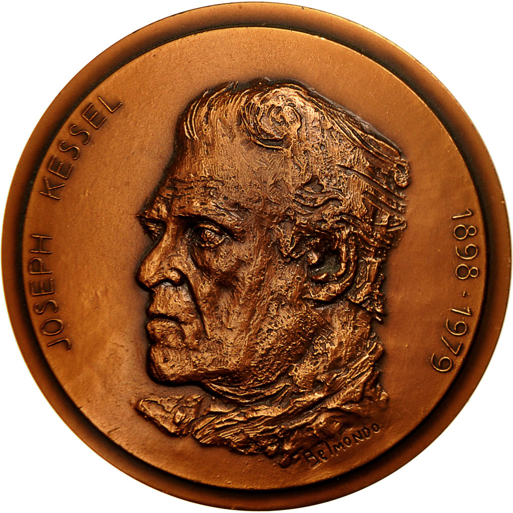 France, Medal, Joseph Kessel (1898-1979), 1983, Belmondo, MS(63), Copper
