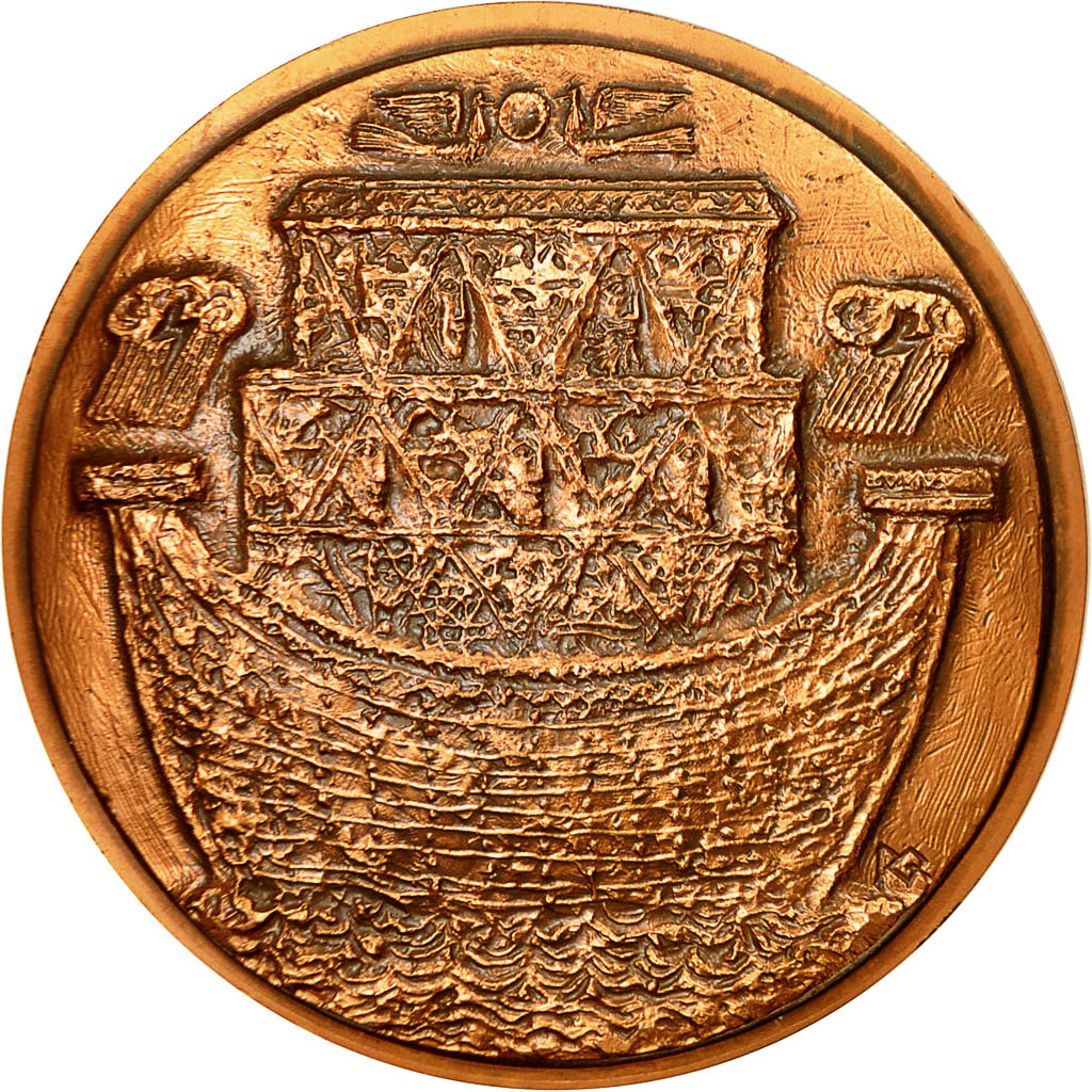 France, Medal, Arche de Noé, 1989, Quivillic, MS(63), Copper