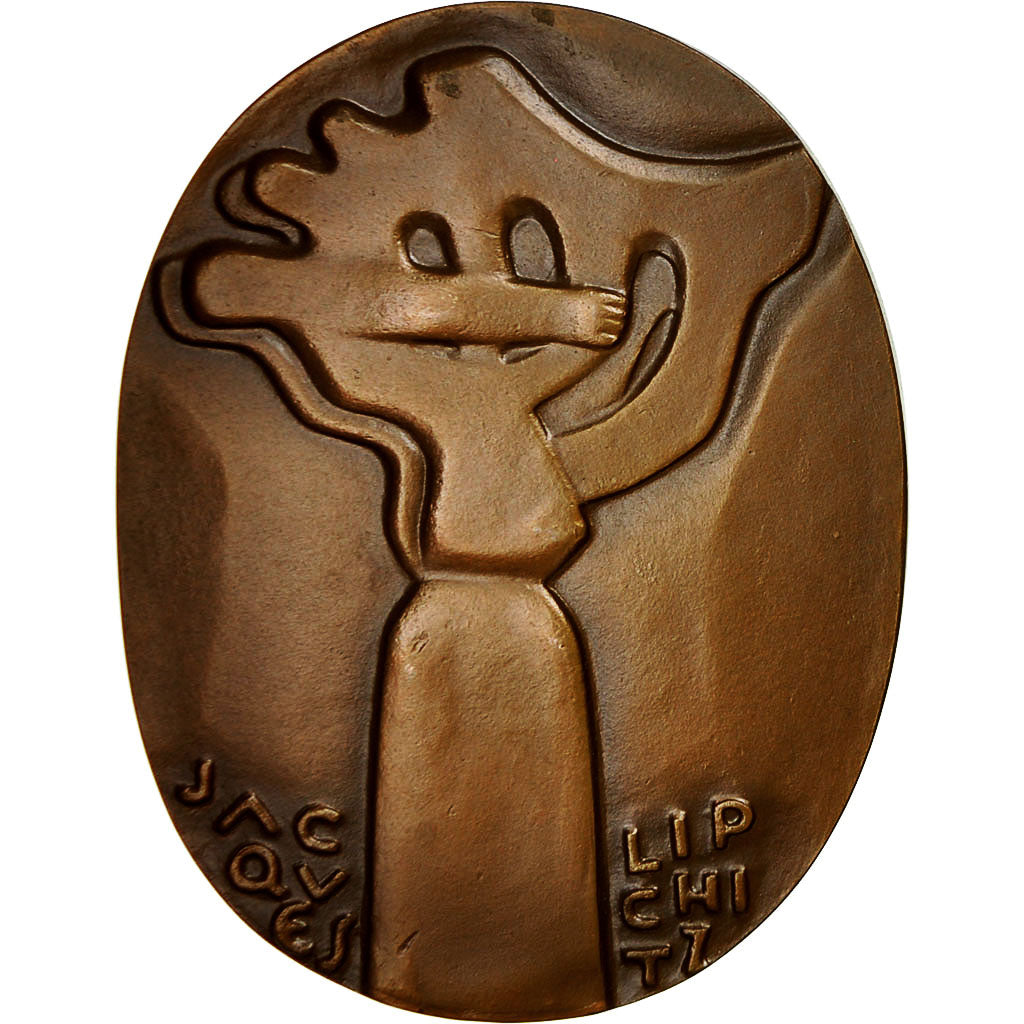 France, Medal, Jacques Lipchitz, 1977, Beck, MS(63), Bronze