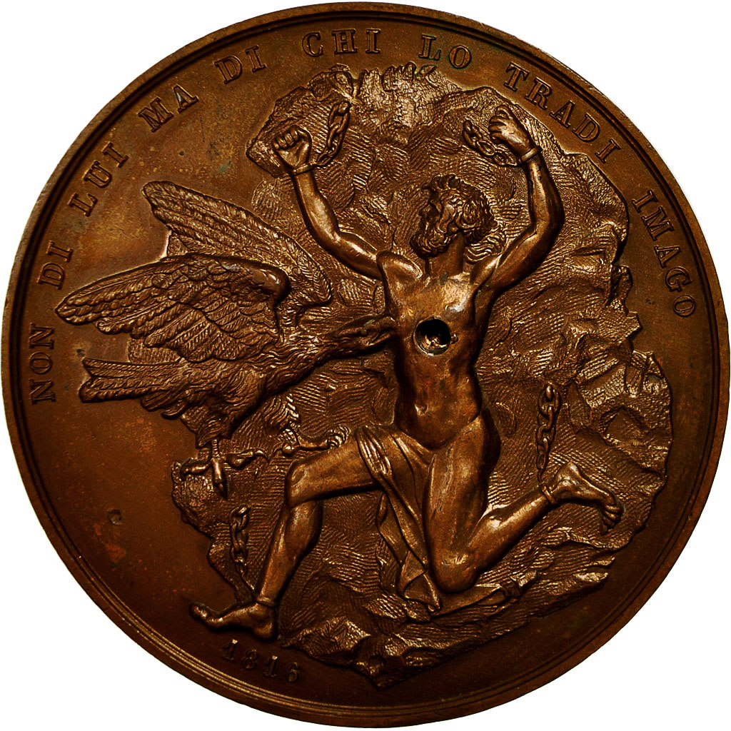 France, Medal, Napoleone Imperatore e Re, 1816, Monnaie de Paris, MS(63), Bronze
