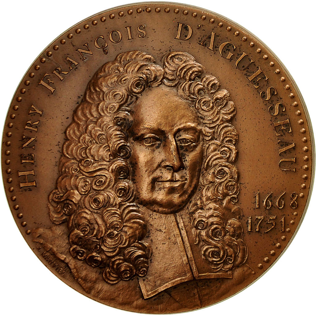 France, Medal, Henri François d'Aguesseau , Notariat Français, 1979, Mauviel