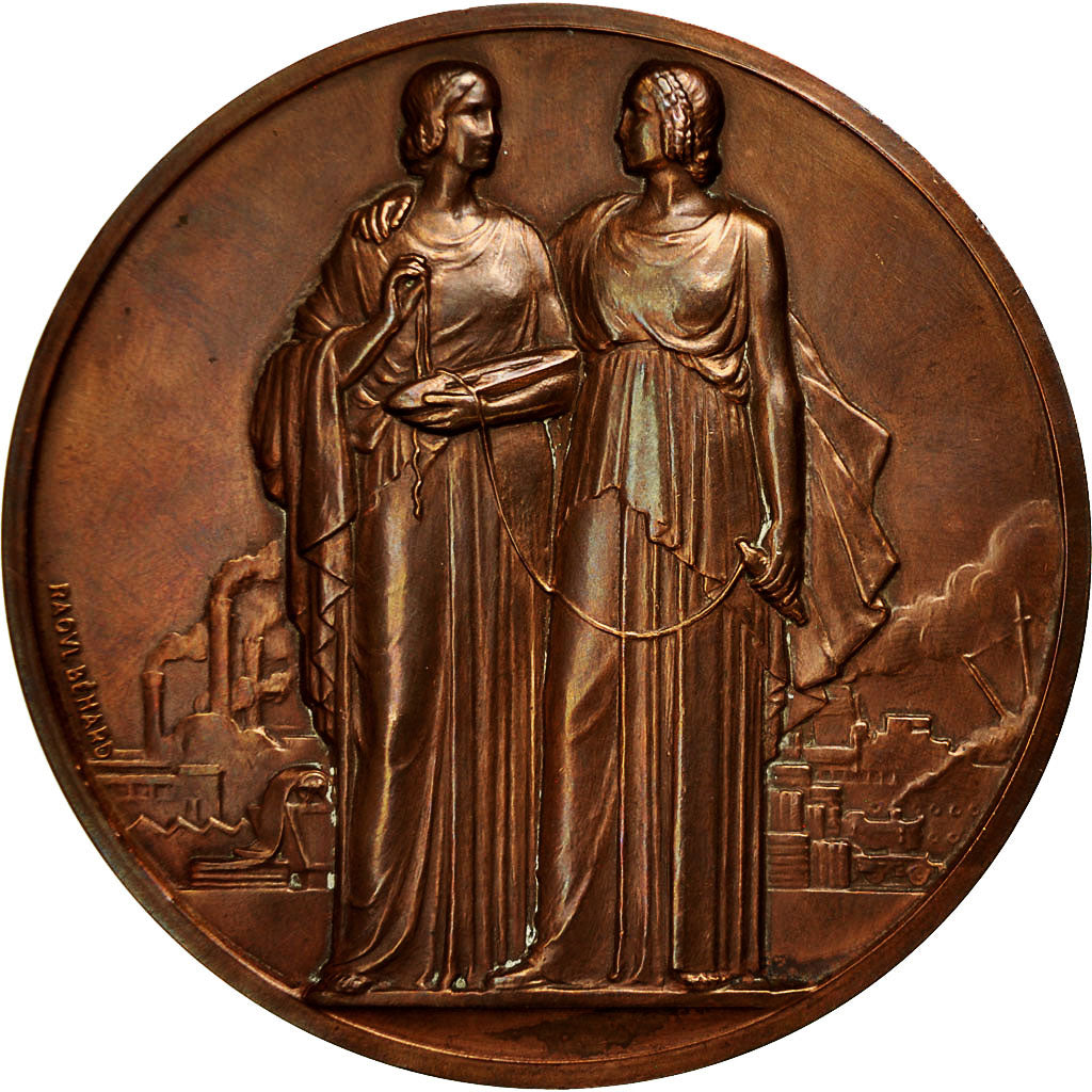 France, Medal, Art Déco, Motte-Bossut.S.A., 1973, Benard, MS(63), Bronze