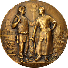 France, Medal, Compagnie des Mines de Béthune, 1934, Mayeur, MS(63), Bronze