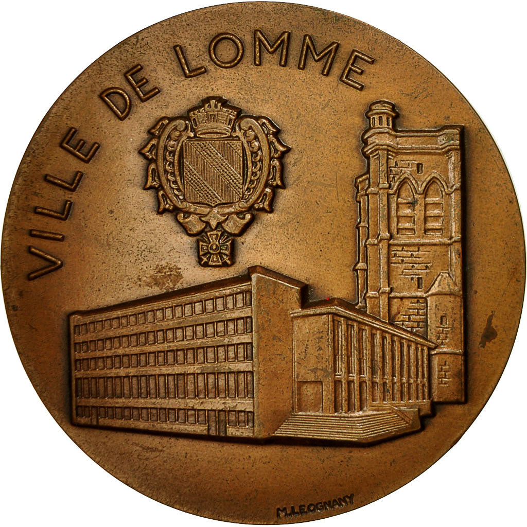 Francia, Medal, Ville de Lomme, Commissaire de Police, 1988, Leognany, EBC+
