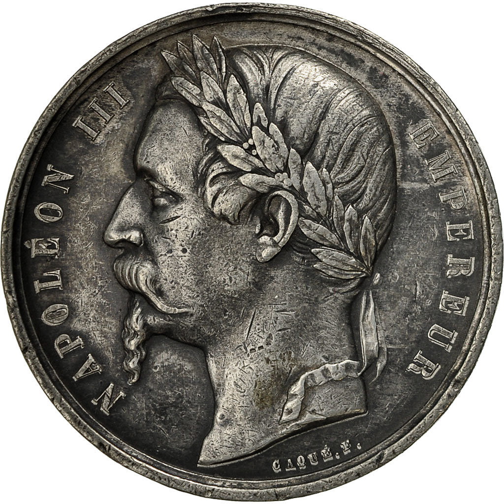 Francja, Medal, Exposition Universelle de Besançon, 1860, Caqué, AU(50-53)