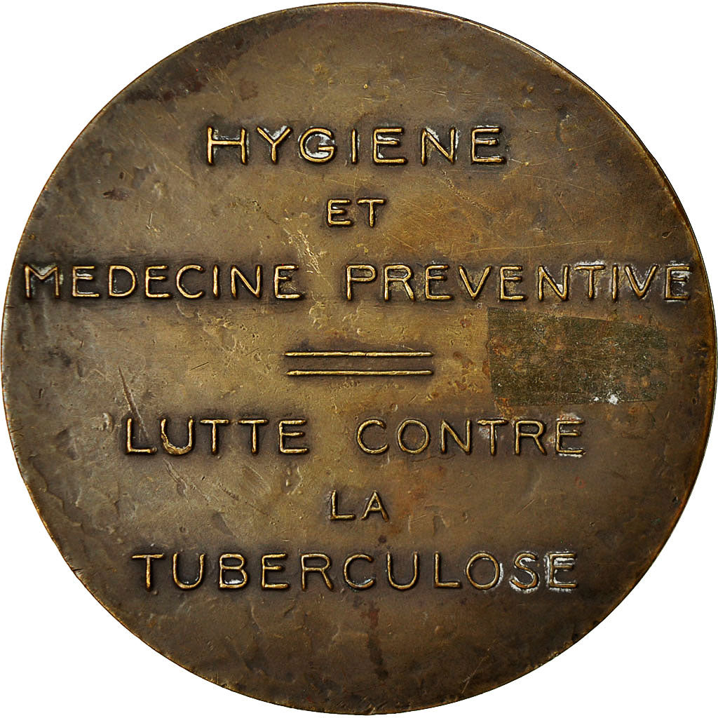 Francia, Medal, Professeur Léon Bernard, 1935, Renée Vautier, SC, Bronce