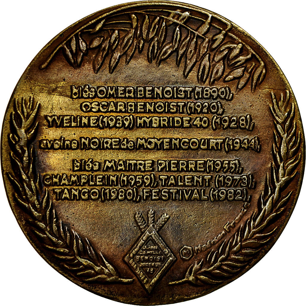 France, Medal, Centenaire des Ets C.C.Benoist, Ferme de Moyencourt, 1984, SPL