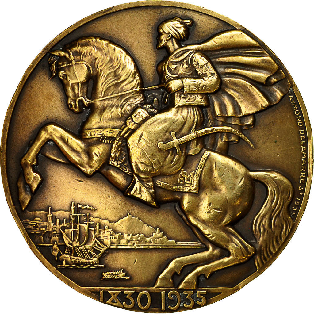 Francia, Medal, Compagnie Générale Transatlantique, Ville d'Alger, 1935