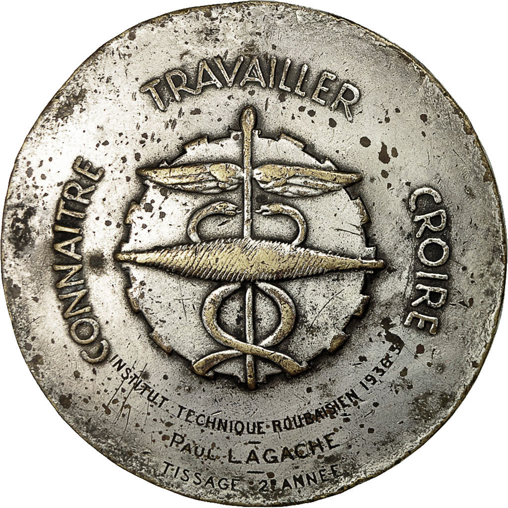 France, Medal, Association Industrielle et Commerciale de Roubaix, TTB, Silvered