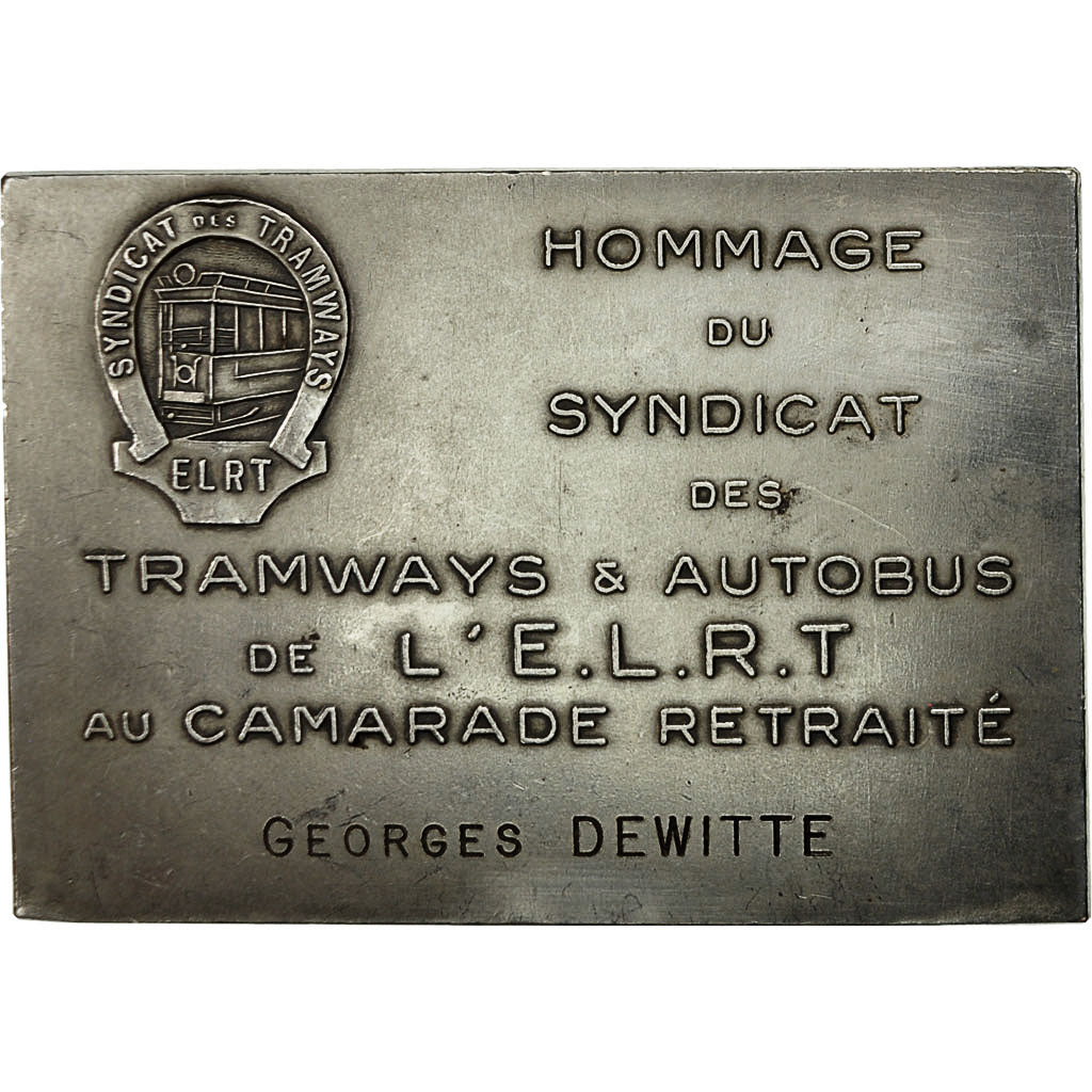 France, Medal, Hommage du Syndicat des Tramways, CGT, Fraisse, MS(60-62)