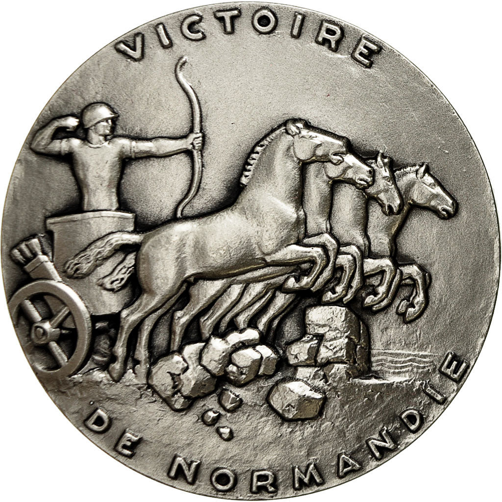 Francia, Medal, Victoire de Normandie, SC+, Bronce plateado