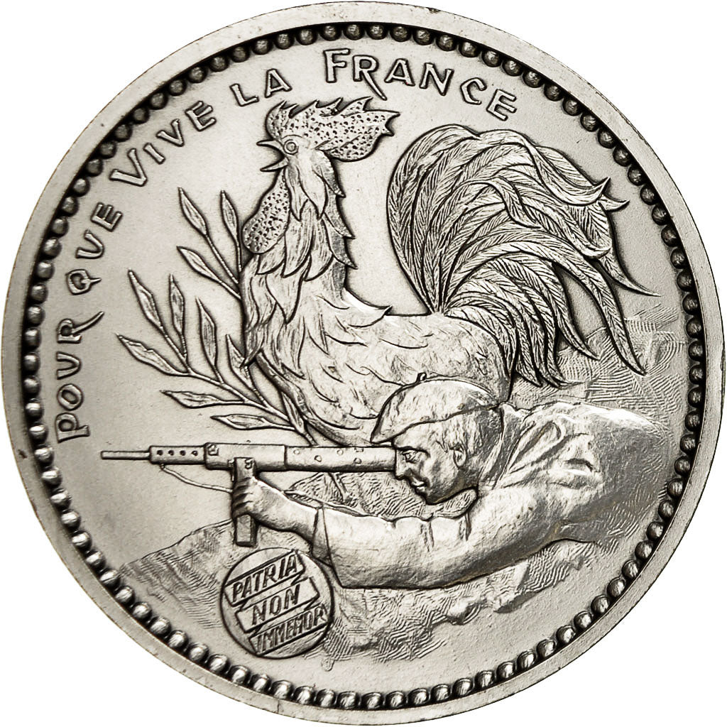 Francia, Medal, Pour Que Vive la France,Jean Moulin, Mauviel, SC+, Bronce