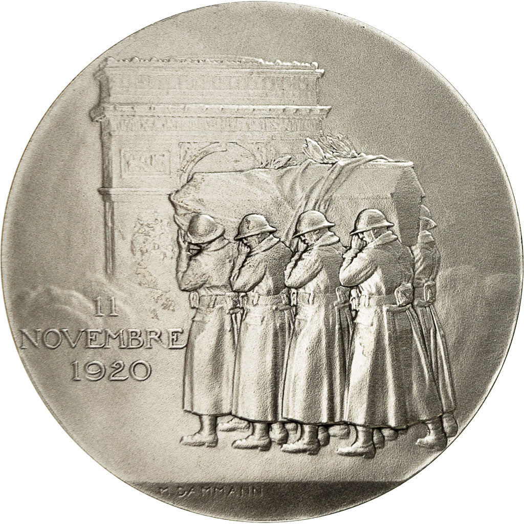 France, Medal, 11 novembre 1920, Dammann, MS(64), Silvered bronze