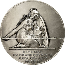 France, Medal, Défense du Grand Couronné, Dammann, MS(64), Silvered bronze