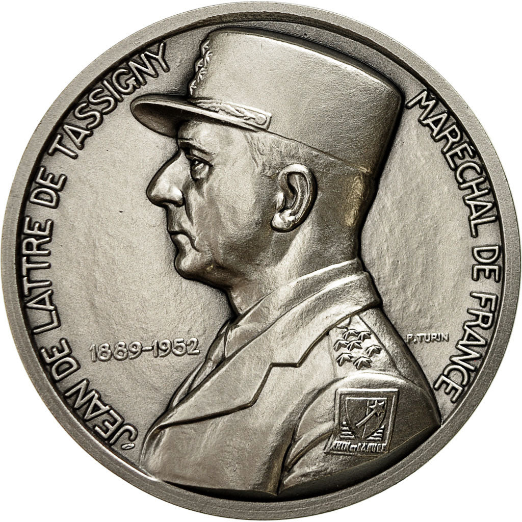 Francia, Medal, Jean De Lattre De Tassigny, Maréchal de France, Turin, SC+
