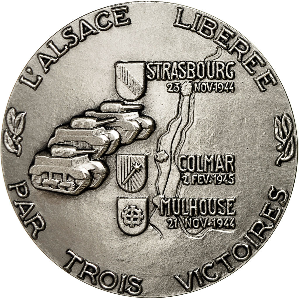 France, Medal, L'Alsace libérée par trois victoires, SPL+, Silvered bronze