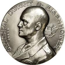 France, Medal, General Dwight D. Eisenhower, MS(64), Silvered bronze