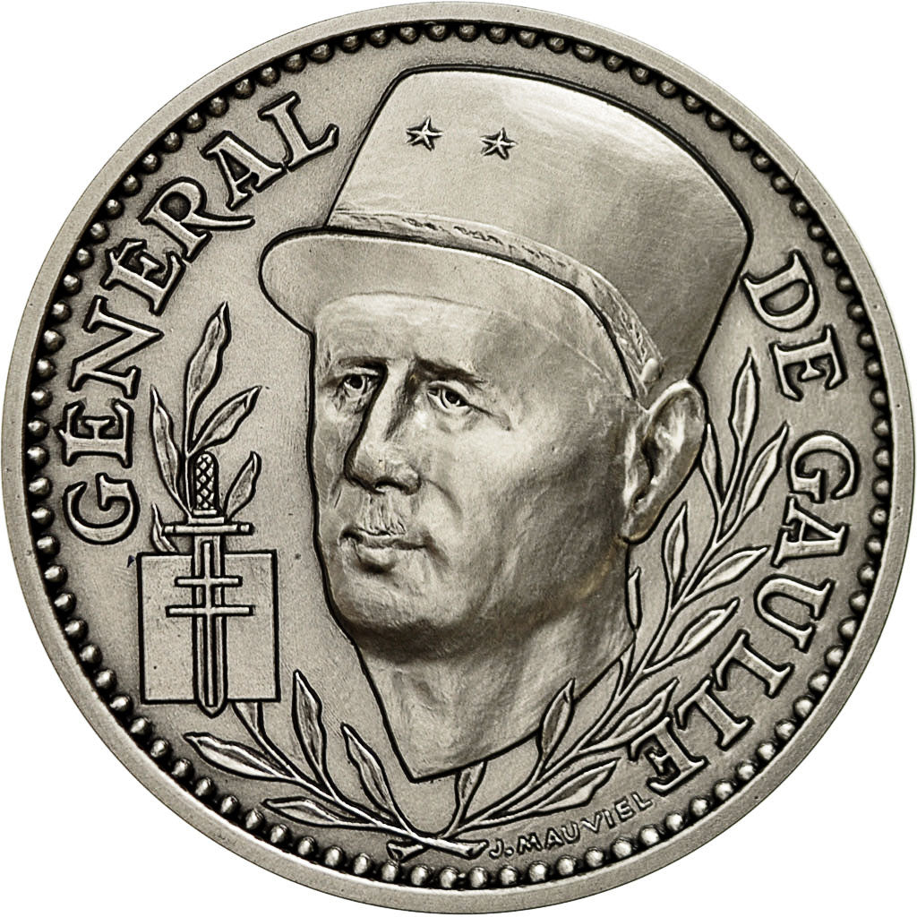 Francia, Medal, Général De Gaulle, SC+, Bronce plateado
