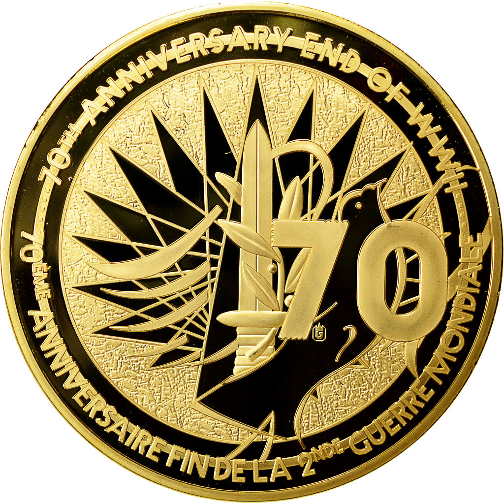 France, Medal, 70ème Anniversaire Fin de la 2ème Guerre Mondiale, MS(64)