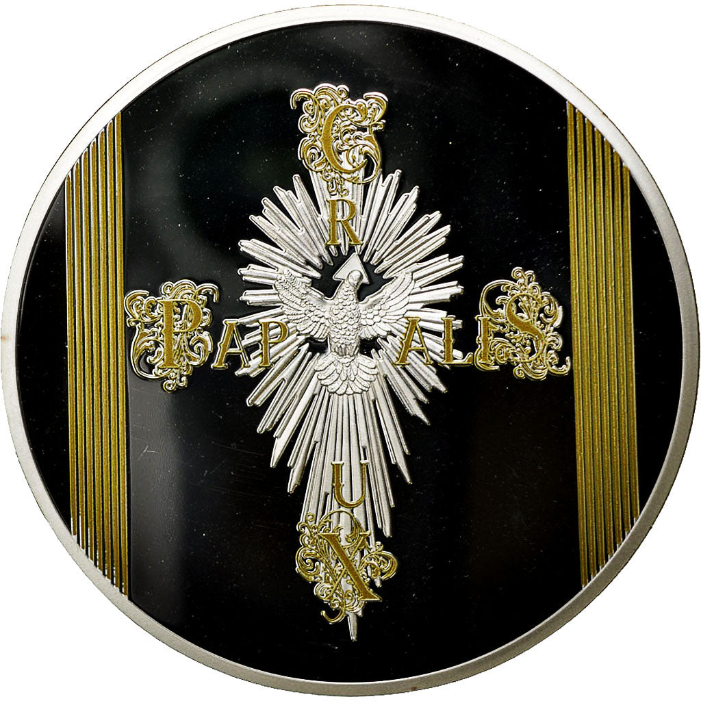 Francia, Medal, Le Pape François, SC+, Copper Plated Silver