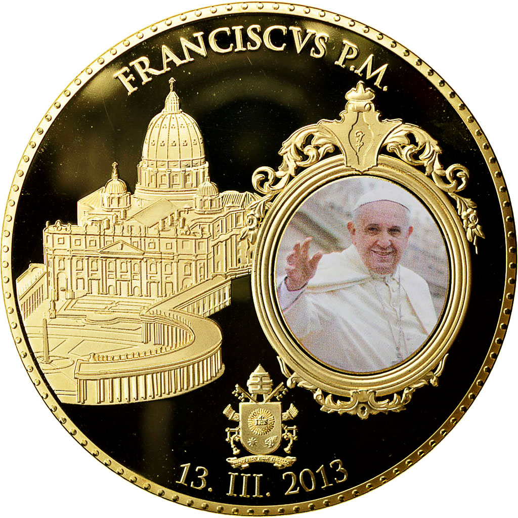 France, Medal, Pape François Ier, Civitas Vaticana, MS(64), Copper Plated