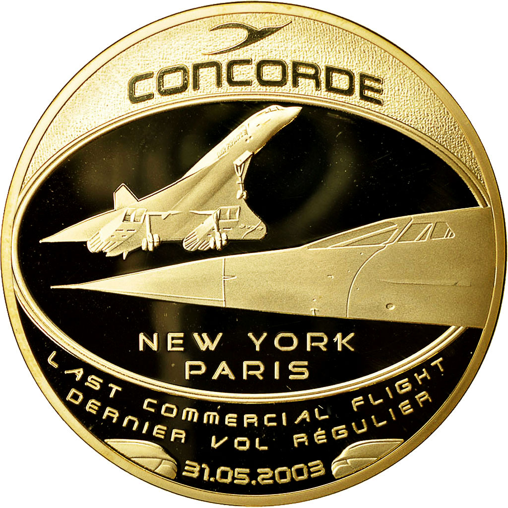 Frankreich, Medal, Dernier Vol Commercial du Concorde, New-York-Paris, UNZ+