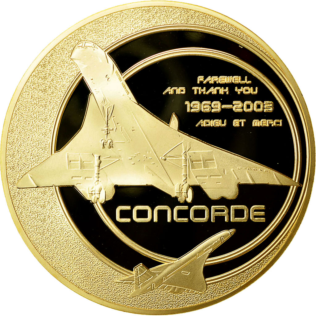 Frankreich, Medal, Dernier Vol Commercial du Concorde, New-York-Paris, UNZ+
