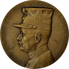 France, Medal, Victor Naessens, Commandant du Fort de Loncin, Petit, SPL, Bronze