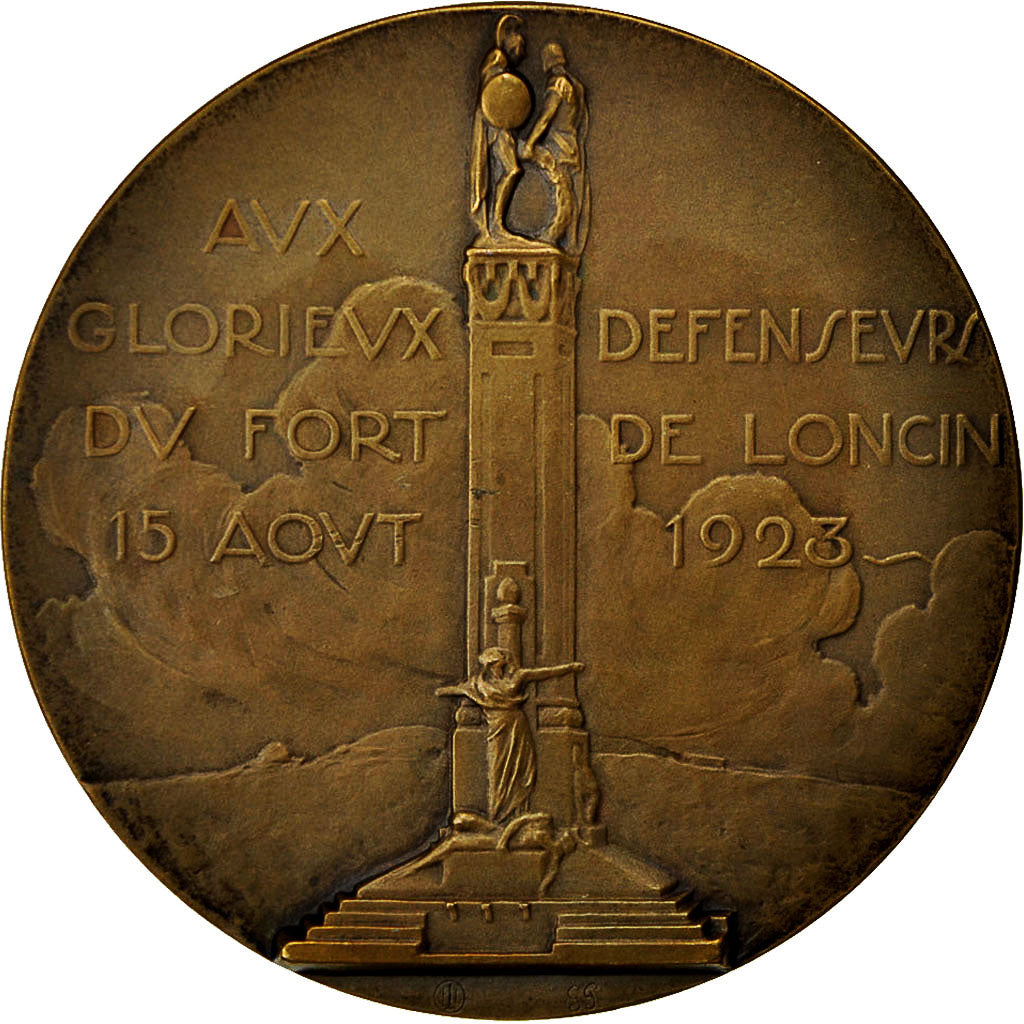 France, Medal, Victor Naessens, Commandant du Fort de Loncin, Petit, SPL, Bronze
