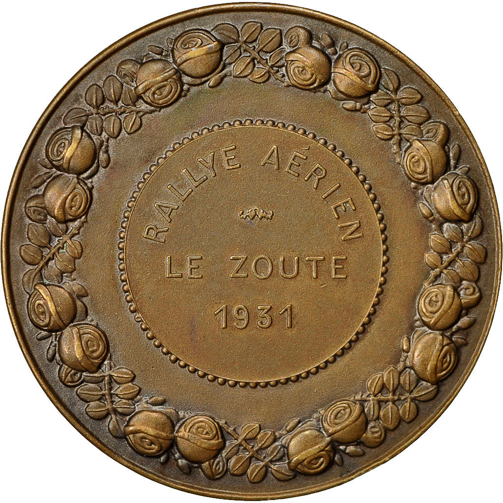 Frankreich, Medal, Rallye Aérien, Le Zoute, 1931, mascaux, UNZ, Bronze