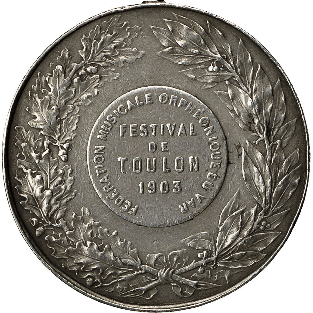 France, Medal, Fédération Musicale Orphéonique du Var, 1903, MS(63), Silver