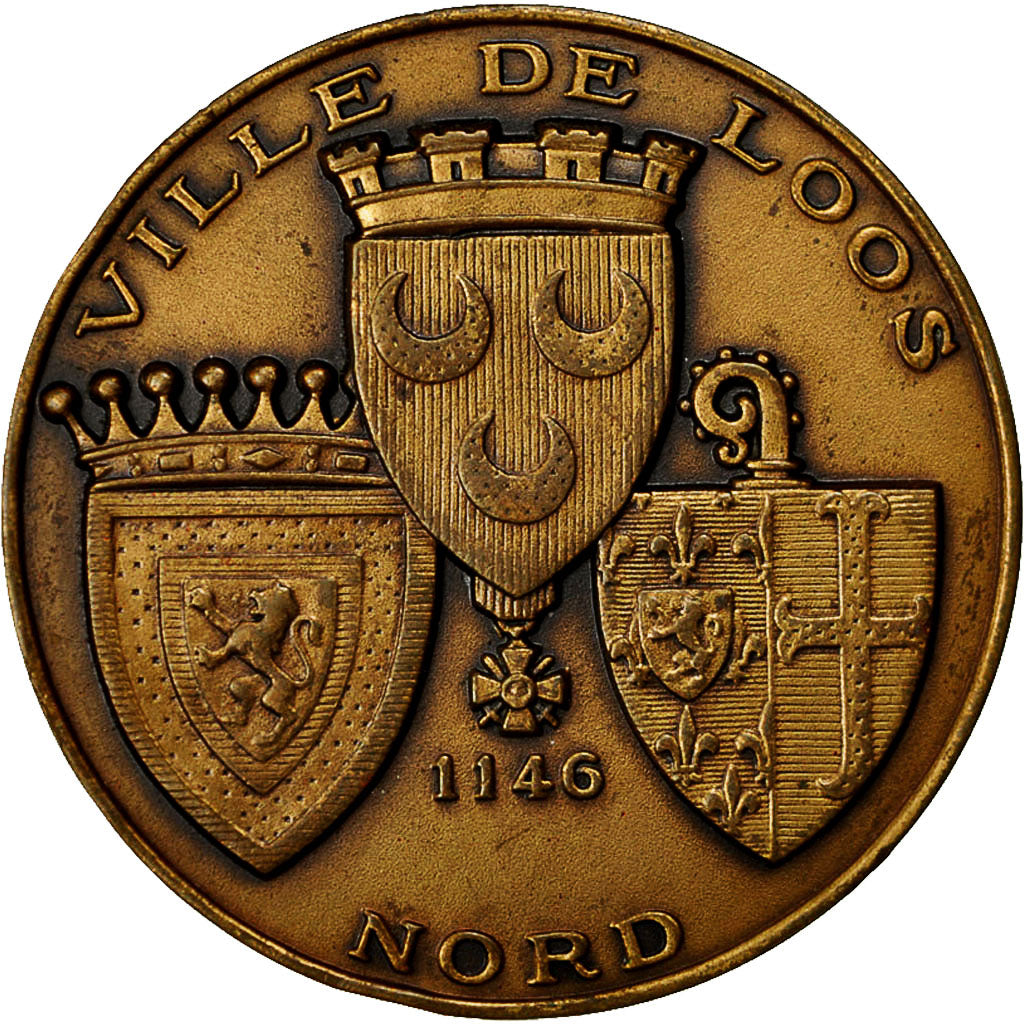 France, Medal, Ville de Loos, Nord, Gallo, MS(63), Bronze
