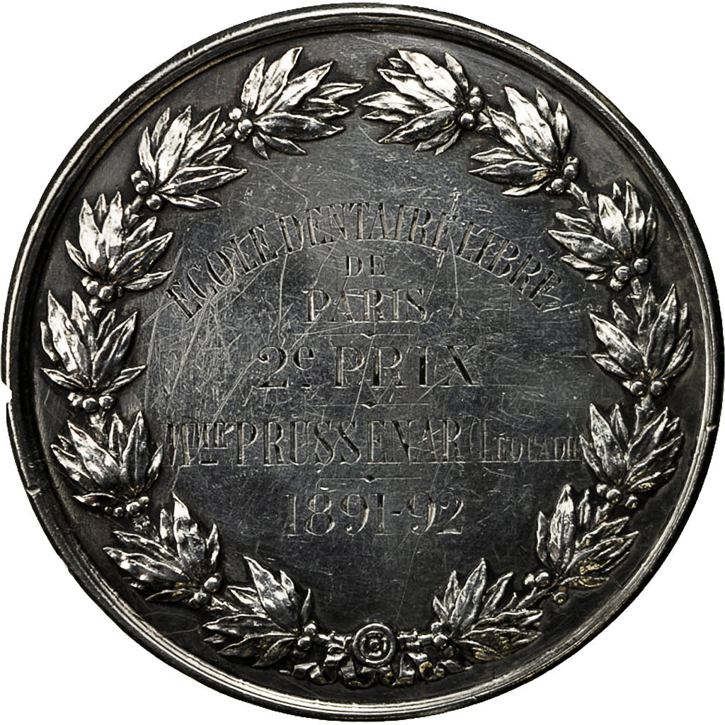 France, Medal, Ecole Dentaire Libre 1891-1892, Brenet, SUP+, Argent