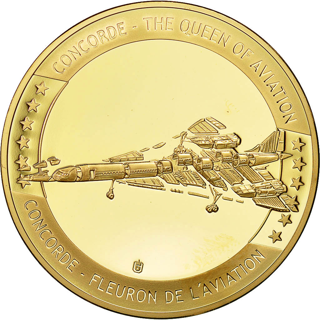 France, Medal, Concorde, La Légende, MS(64), Copper Plated Silver