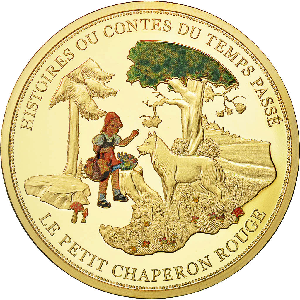 France, Medal, Le Petit Chaperon Rouge, Charles Perrault, SPL+, Cuivre plaqué