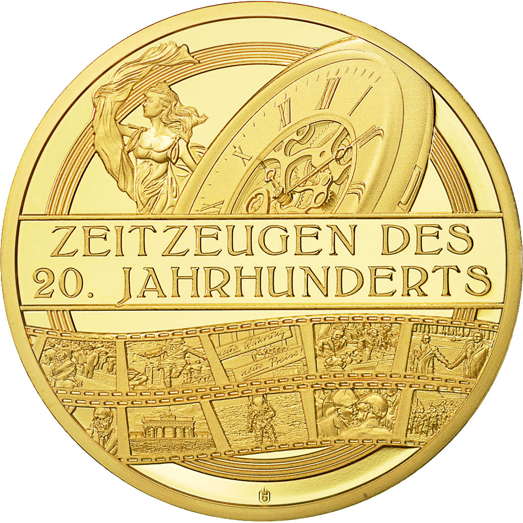 Frankrijk, Medal, Helmut Kohl, UNC, Verzilverd koper