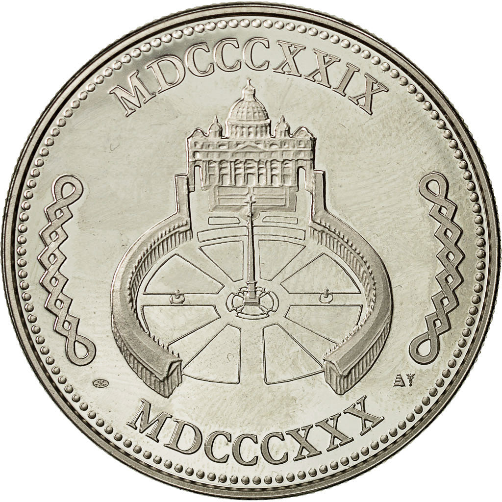 Francja, Medal, Pie VIII, MS(64), Nikiel