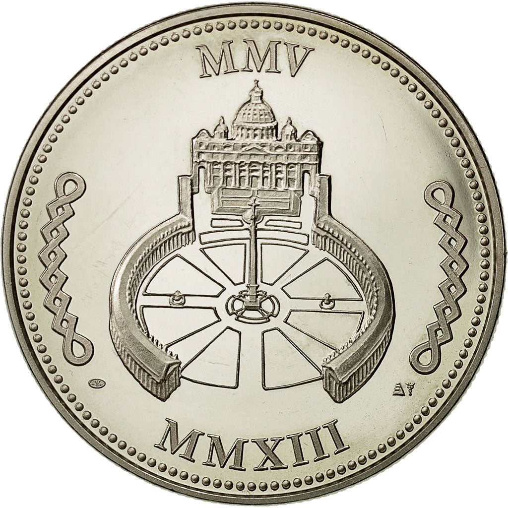 Francja, Medal, Benoit XVI, MS(64), Nikiel