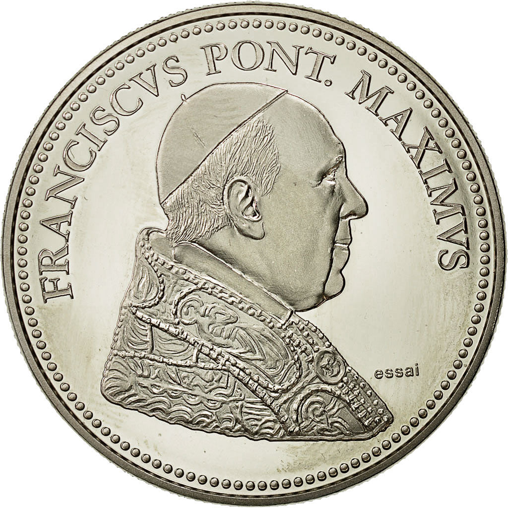 France, Medal, Le Pape François, MS(64), Nickel