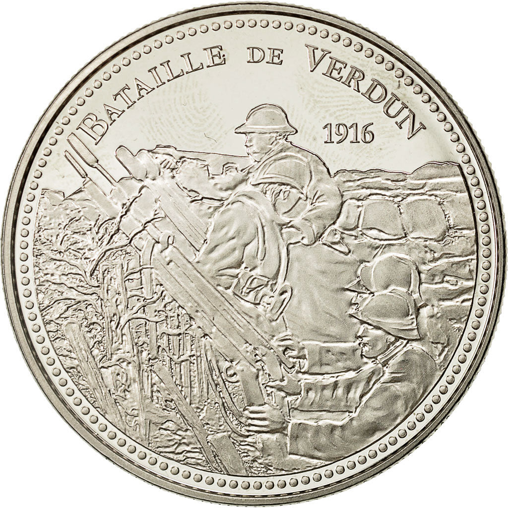 France, Medal, Bataille de Verdun 1916, MS(64), Nickel